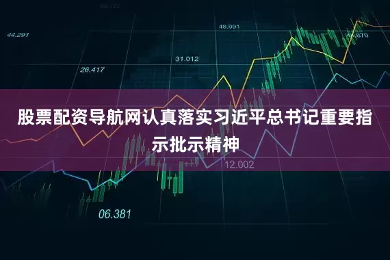 股票配资导航网认真落实习近平总书记重要指示批示精神