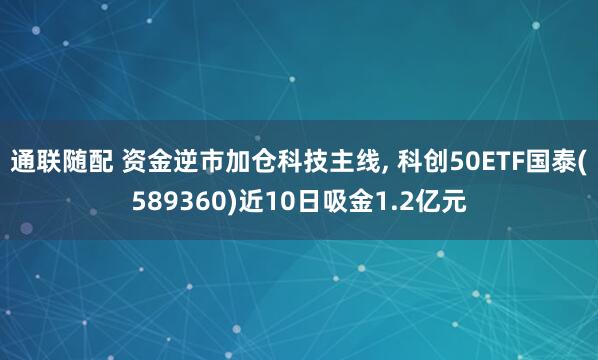 通联随配 资金逆市加仓科技主线, 科创50ETF国泰(589360)近10日吸金1.2亿元